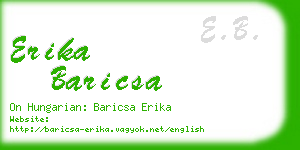 erika baricsa business card